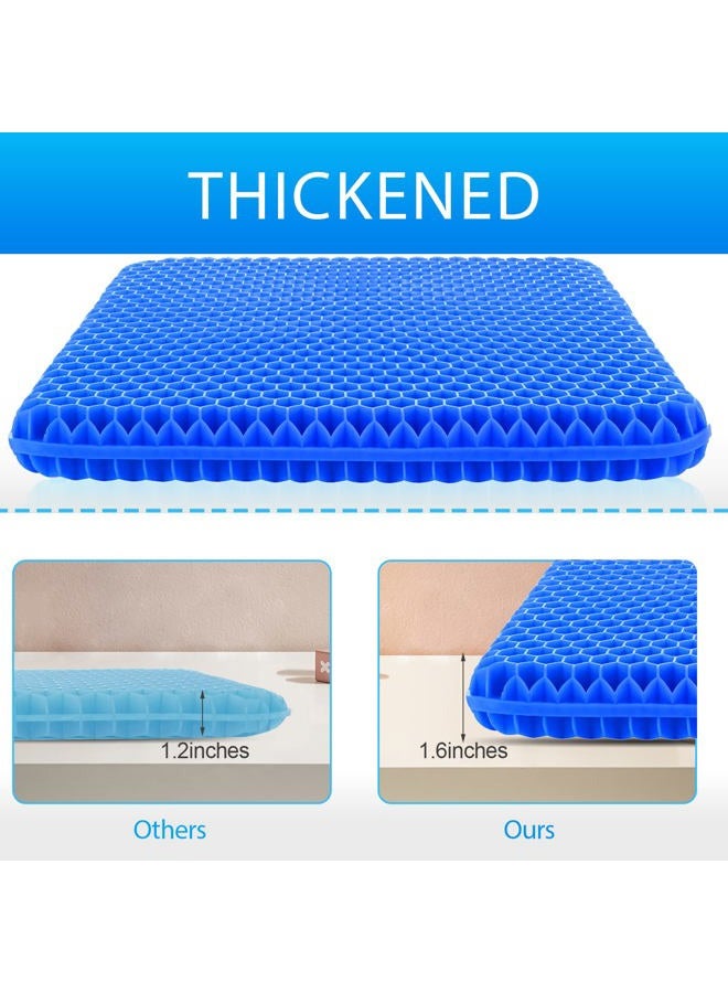 Hvllyan Gel Seat Cushion for Long Sitting (Thick & Extra Large) Cushion for Wheelchair, Comfy, Gel Car Seat Cushion Breathable, Gel Seat Cushion for Office Chair for Hip Pain, Blue, Pack of 1 - Image 5