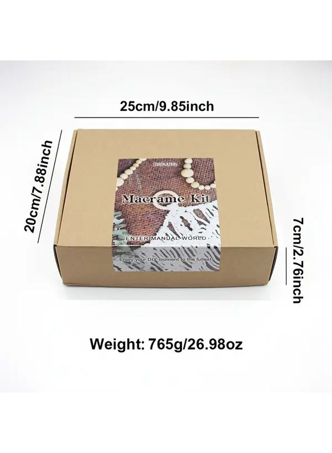 Weaving Kit Gift Box 6 Colors Ropes 10 Tutorials DIY Keychains - Image 2