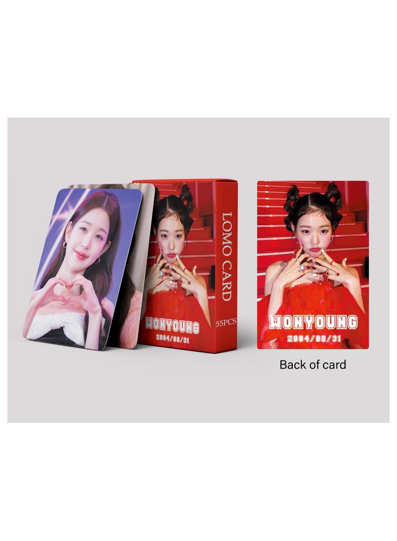 NIBEMINENT 55 Pcs Kpop IVE - Jang Wonyoung Lomo Cards Card For Fans Collection Gifts - Image 3