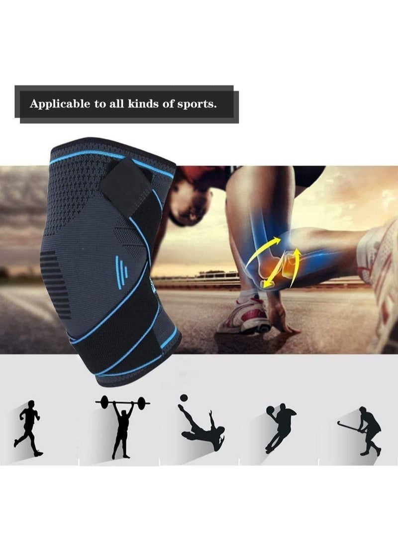 Generic - Knee Brace for Arthritis ACL and Meniscus Tear Adjustable Knee Sleeves for Sports Knee Support for Men and Women XL - Image 1