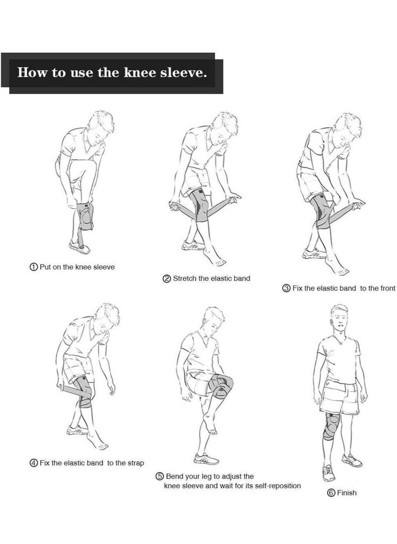 Generic - Knee Brace for Arthritis ACL and Meniscus Tear Adjustable Knee Sleeves for Sports Knee Support for Men and Women XL - Image 1