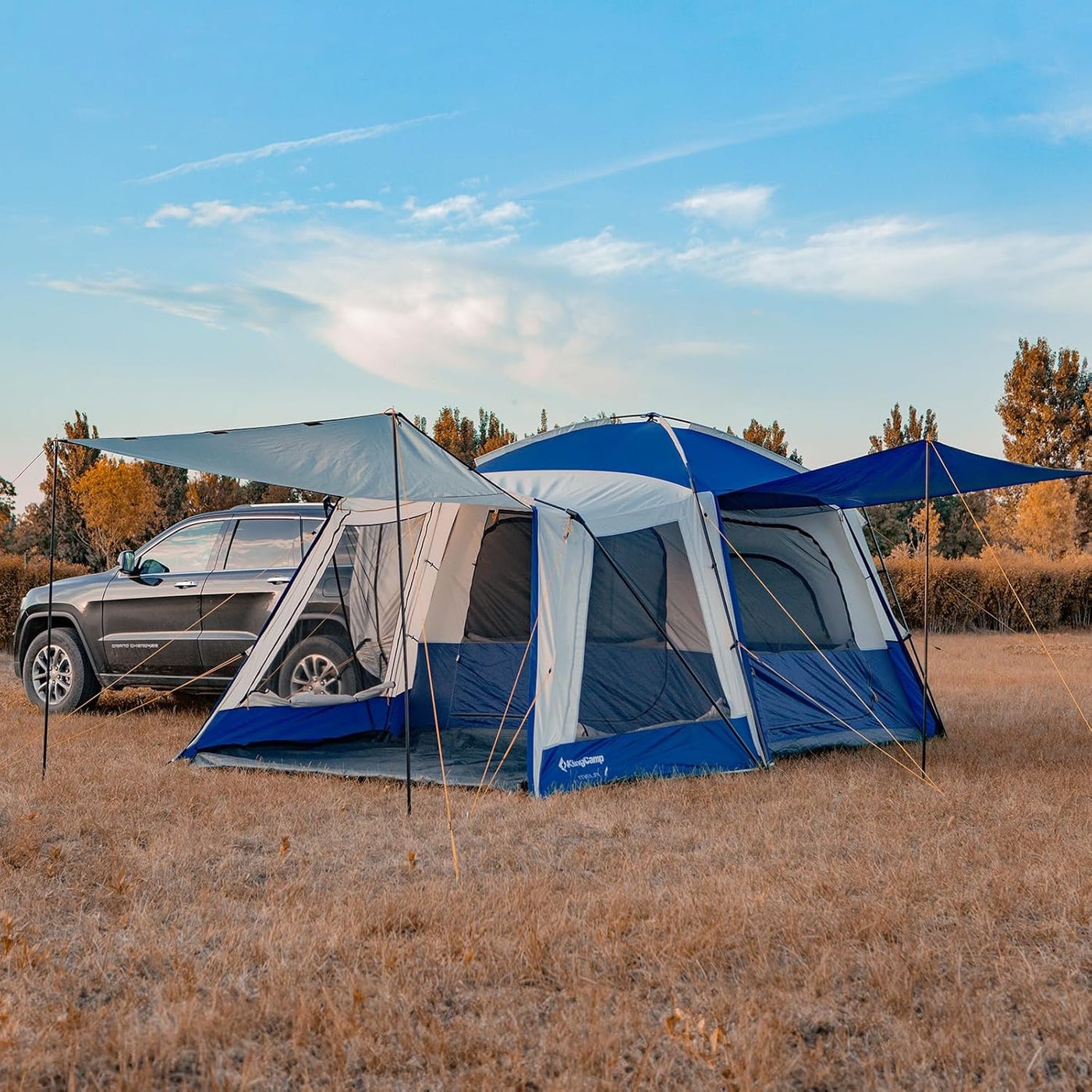 KingCamp SUV Tent, Instant 6-8 Person Waterproof & Windproof Tailgate Car Camping Tent with Movie Screen for Family Camping & Outdoor Adventures