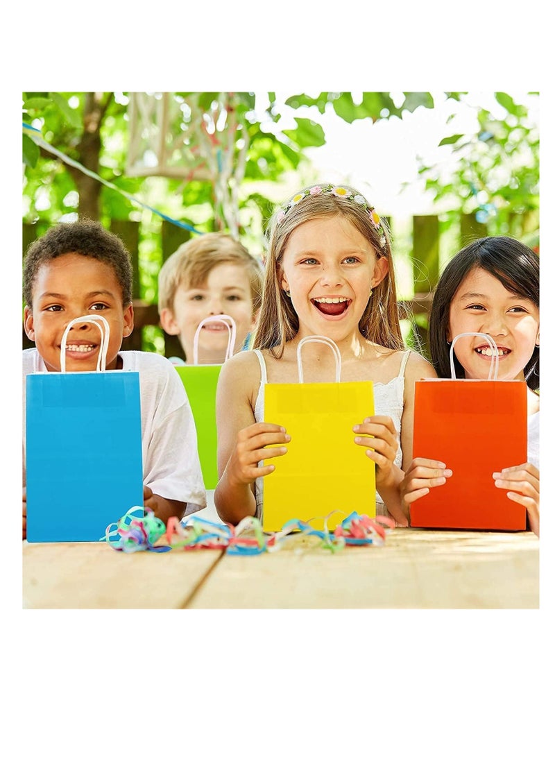 ECVV Gift Bags 12 Pieces Set Eco-Friendly Paper Bags With Handles Bulk Paper Bags Shopping Bags Kraft Bags Retail Bags Party Bags (PINK, 27 * 22 * 11 Cm) - Image 3