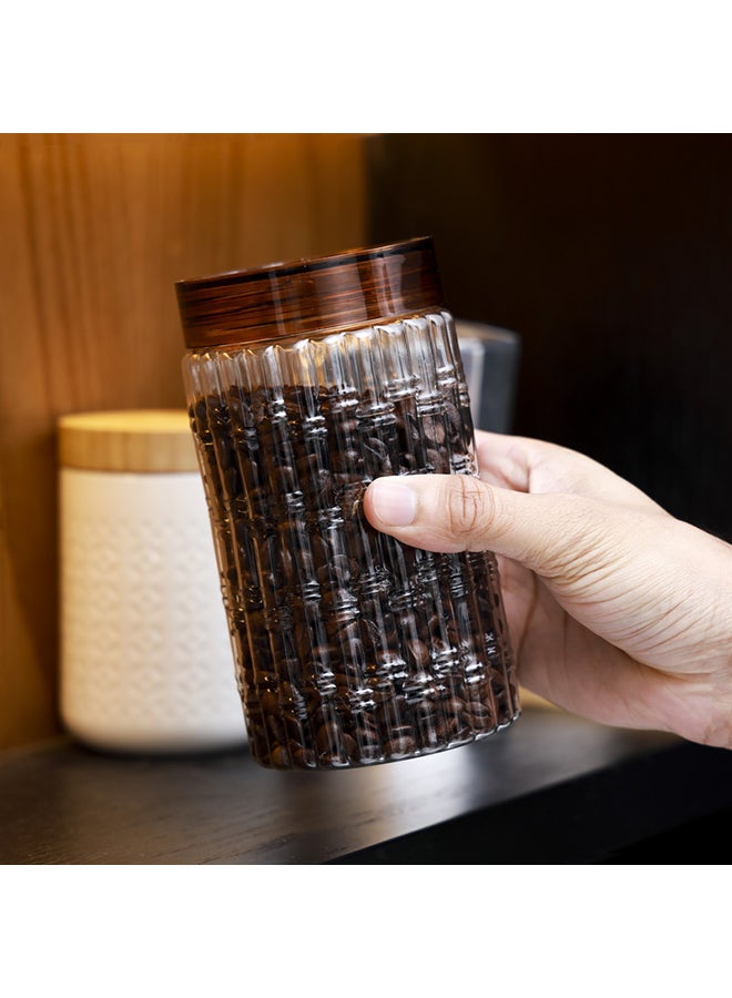 Royalford Christy Canister Clear/Brown 1.5Liters - Image 5