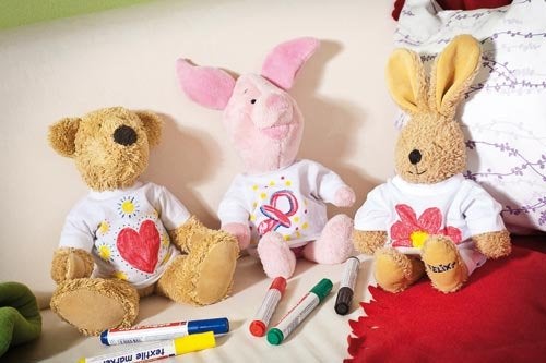 edding 233198 2-3 mm Round Tip Textile Marker - Blue - Image 2