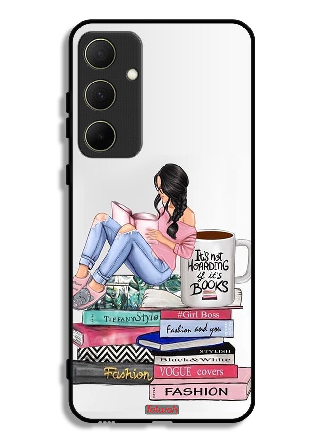 Tolwak Samsung Galaxy A35 5G Protective Case Cover Girl And Fashion Books Art - Image 1