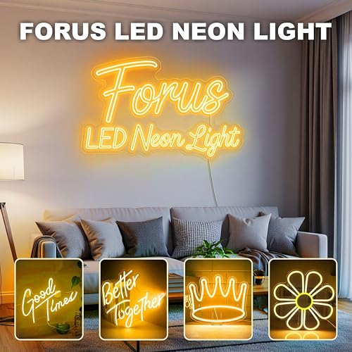 Forus 5 Meter LED Neon Strip Light - Amber, Flexible Waterproof Rope Lights 16.4 Feet with 12V Adapter, Indoor Outdoor Diwali Decorative Lighting, Home Decoration, Wall Decor, 1 Yr Warranty - Image 4