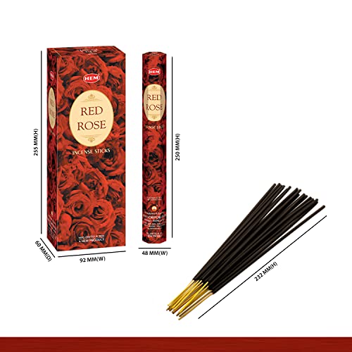 HEM Red Rose Premium Incense Sticks – (120 Sticks, 6 Boxes Inside) - 9 Inches Long,Dispel Negativity, Induce Relaxing Sleep, Spiritual Strength, Aromatherapy, and Strengthen Meditation Practices. - Image 2