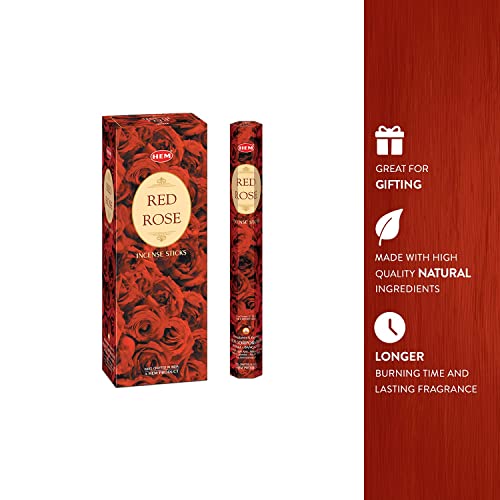 HEM Red Rose Premium Incense Sticks – (120 Sticks, 6 Boxes Inside) - 9 Inches Long,Dispel Negativity, Induce Relaxing Sleep, Spiritual Strength, Aromatherapy, and Strengthen Meditation Practices. - Image 5