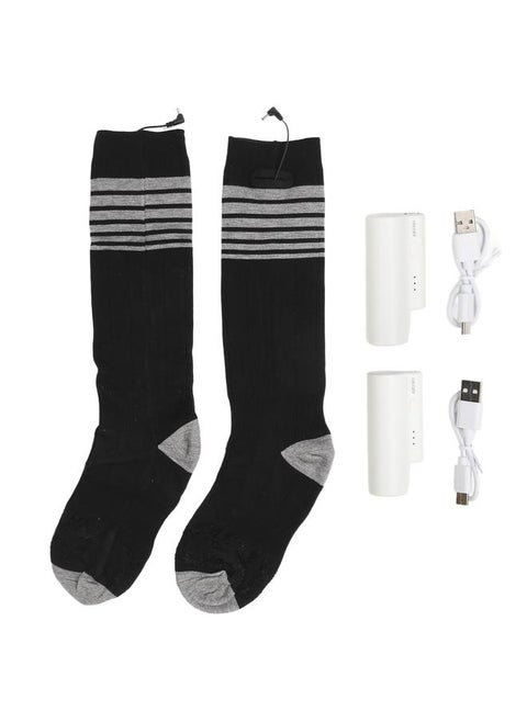 Heated Socks Double Layer Cold Proof Long Tube Heating Socks 2200mAh Electric Heated Socks for Men Women