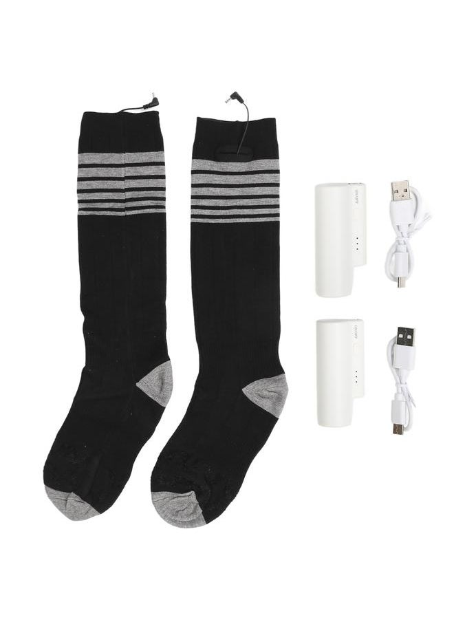 Thoraya Heated Socks Double Layer Cold Proof Long Tube Heating Socks 2200mAh Electric Heated Socks for Men Women  - Image 1