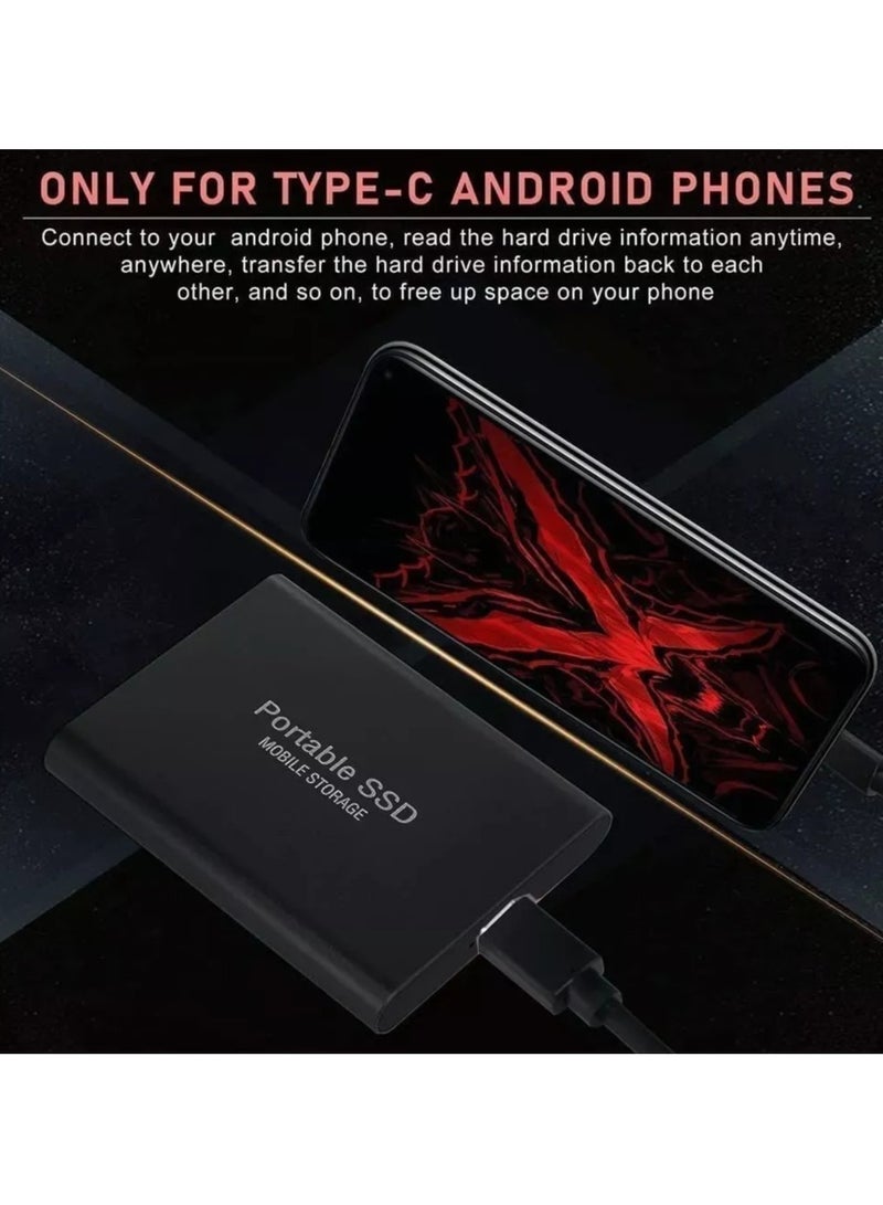 قرص صلب خارجي محمول بسعة 2 تيرابايت، محركات أقراص صلبة مصغرة، وحدات تخزين خارجية الحالة الصلبة، محرك نسخ احتياطي للكمبيوتر، دعم نقل بيانات USB 3.1 إلى Type-C لأجهزة Windows XP وPC Laptop وMac (أسود) - Image 3