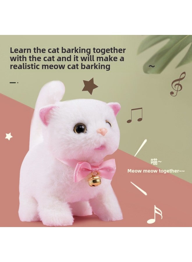 Simulation Cat Plush Toy Electric Walking Cute Pet Garfield Doll Doll Girls Children-Color:Cat Single (charging Version) - Image 3