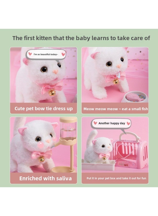 Simulation Cat Plush Toy Electric Walking Cute Pet Garfield Doll Doll Girls Children-Color:Cat Single (charging Version) - Image 5