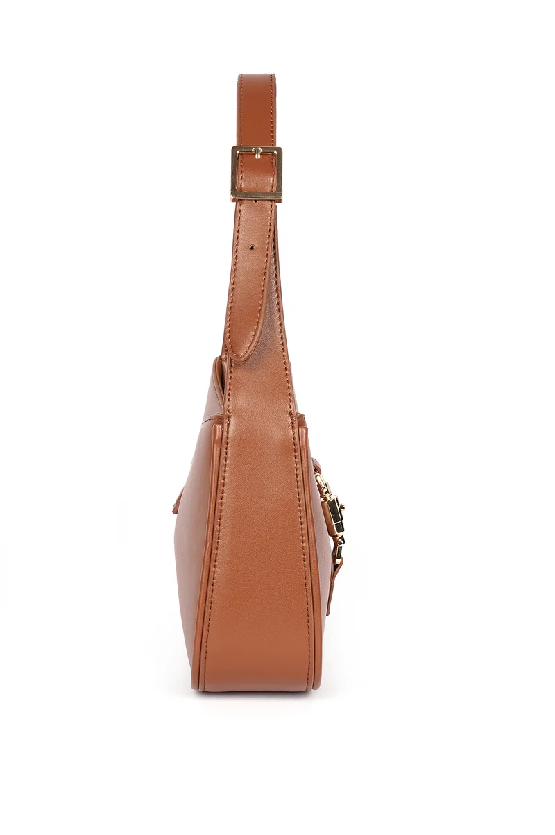 Cuple Long strap faux leather shoulder handbag