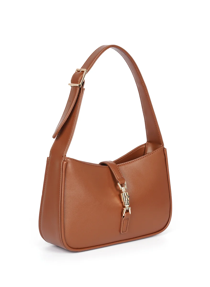 Cuple Long strap faux leather shoulder handbag