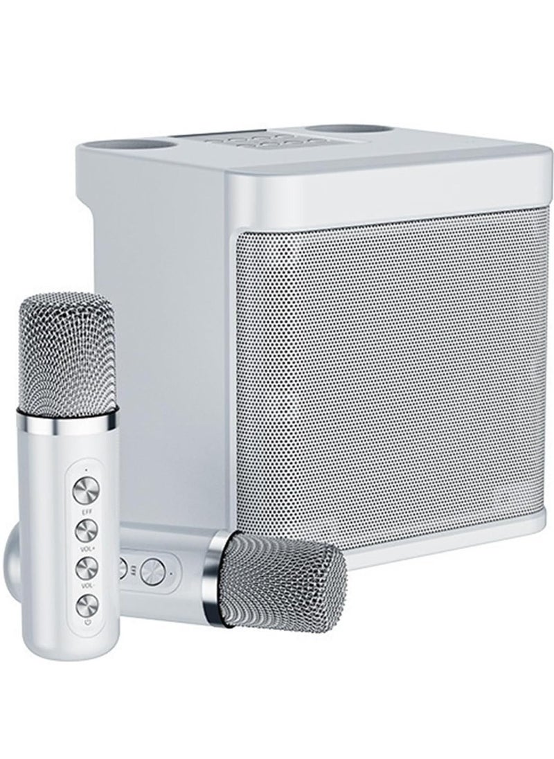ELTRAZONE Karaoke Machine with 2 Wireless Microphones – Portable Bluetooth PA Speaker with Echo & Vocal Cut, Supports TF, AUX-in, USB Flash Disk – Perfect for Indoor & Outdoor Parties, Family Karaoke Singing, & Entertainment - Image 1