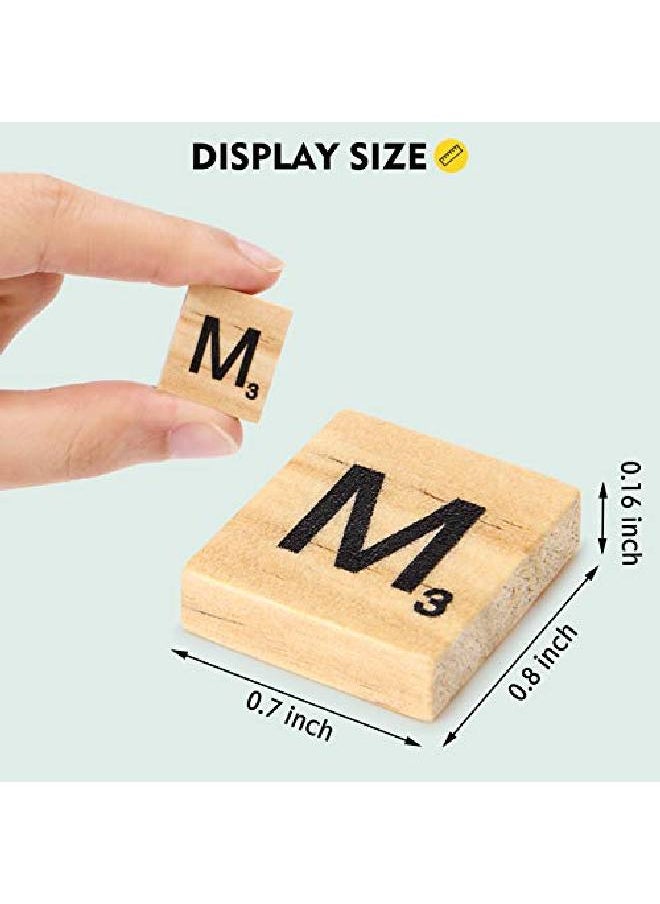Magicfly Wood Letter Tiles Magicfly Wooden Scrabble Tiles Az Capital Letters For Crafts Spellingscrabble Crossword Game  - Image 4