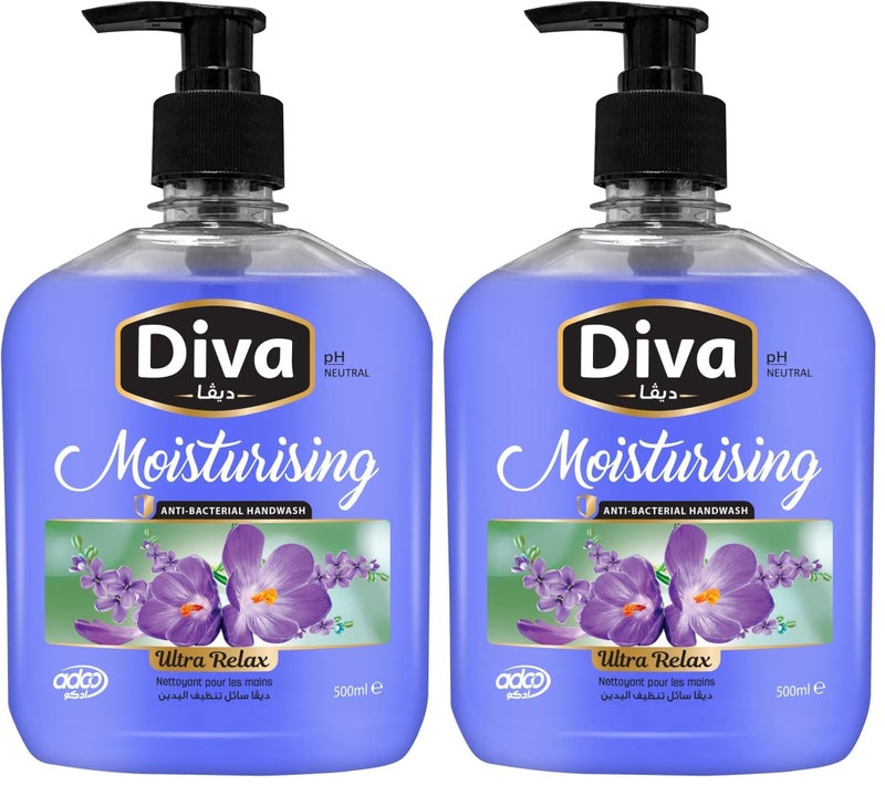 Diva Liquid Hand soap 500 Ml Ultra Relax (Pack of 2)