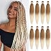 Leeven 8 Packs Pre-stretched 20 Inch Braiding Hair Extensions Yaki Texture Professional Crochet Braids Hair Hot Water Setting Synthetic Hair For Crochet Butterfly Braids(27613#) - Image 2