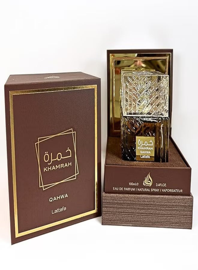 Lattafa Khamrah Qahwa Eau De Parfum for Unisex - 100ml - Image 4