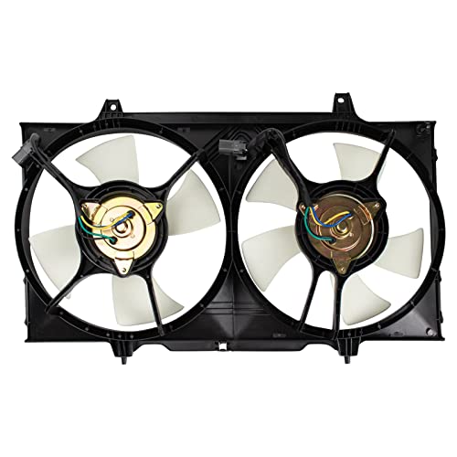 TRQ Radiator Dual Cooling Fan Assembly Compatible with 1993-1997 Nissan Altima NI3115104 - Image 4