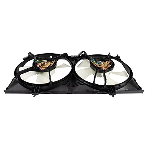 TRQ Radiator Dual Cooling Fan Assembly Compatible with 1993-1997 Nissan Altima NI3115104 - Image 5