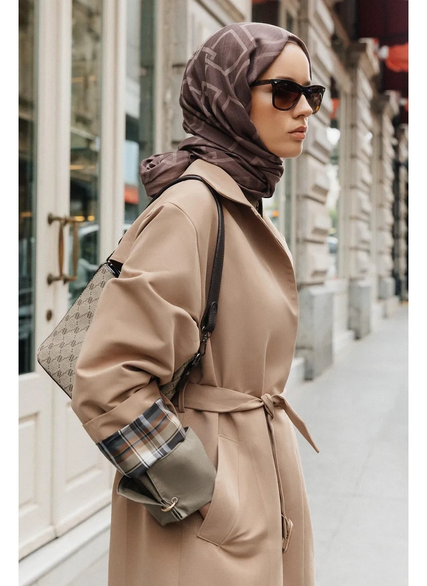 ARMINE Trench Coat with Opened Sleeves and Iron Traces 24K7515 Camel