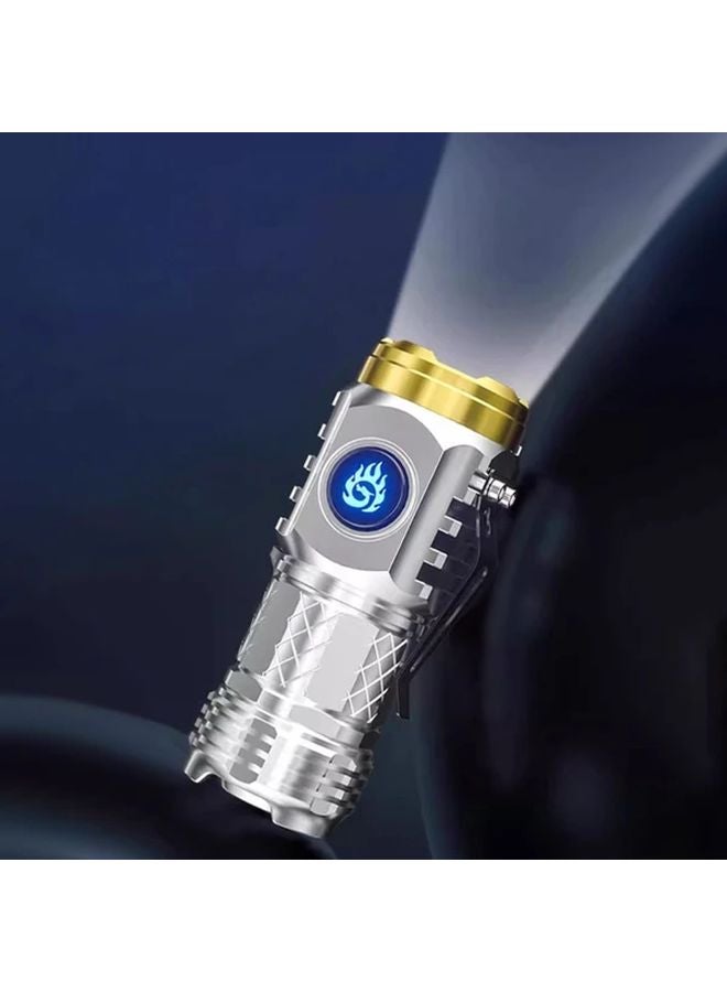 Black Super Bright Rechargeable Mini Flashlight Portable Lighting Strong Light - Image 4