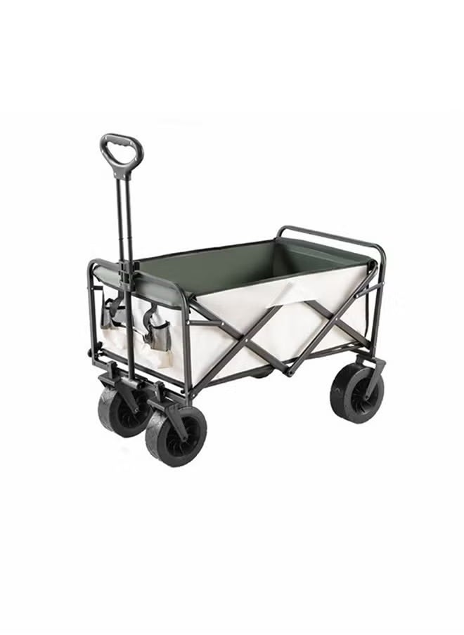 Excellent - Large Capacity Outdoor Camping Folding Trolley (Khaki ) - Image 1