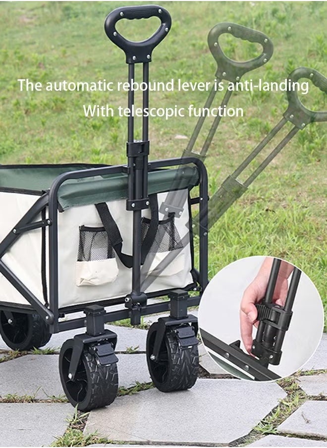Excellent - Large Capacity Outdoor Camping Folding Trolley (Khaki ) - Image 1
