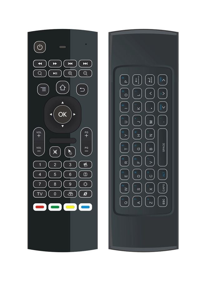 NIBEMINENT mx3 2-In-1 6-Axis Air Mouse Wireless Keyboard Remote Control Black/White - Image 1