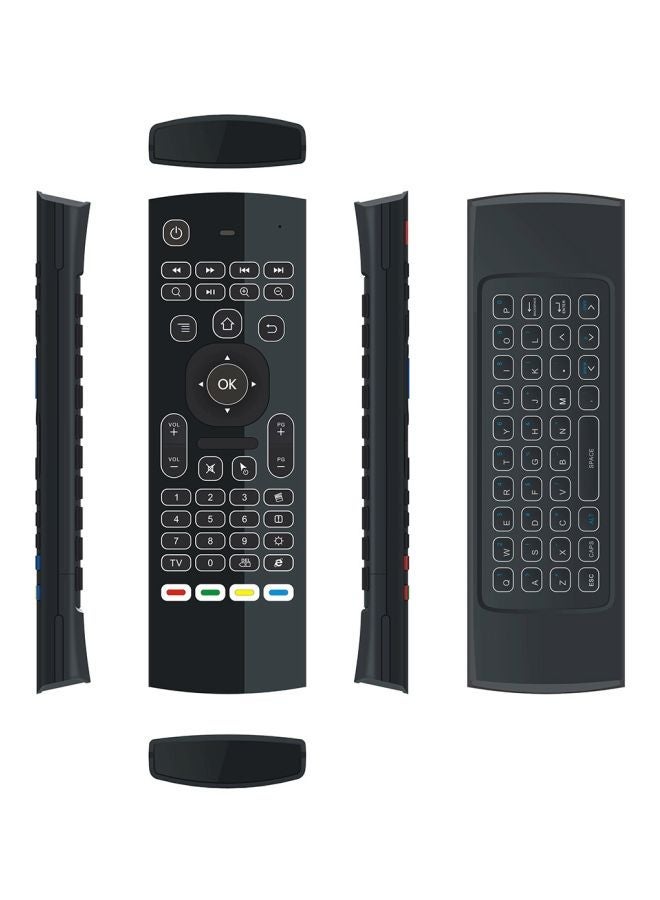 NIBEMINENT mx3 2-In-1 6-Axis Air Mouse Wireless Keyboard Remote Control Black/White - Image 3