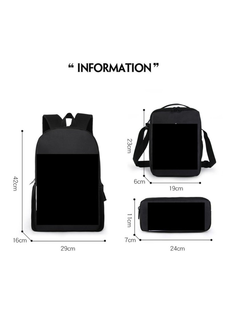 Generic - Cartoon anime backpack for primary and secondary school students, large capacity casual lightweight backpack, cartoon shoulder bag, pencil case, pencil case, and pencil case - Image 1