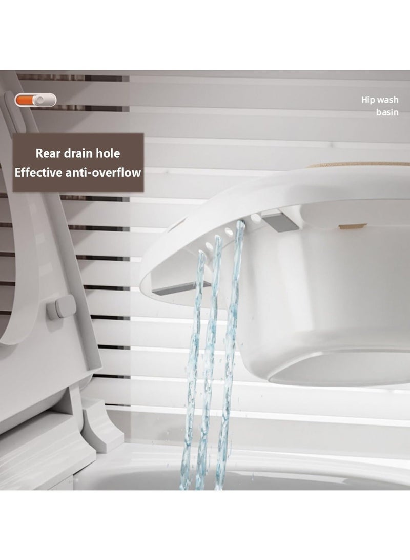 والالا حمام مقعدي كهربائي قابل لإعادة الشحن عبر USB للمرحاض، حمام مقعدي محمول للبواسير والعناية بعد الولادة، مع 3 مستويات لضبط الشدة، حمام مقعدي كهربائي للنساء والرجال، تدفق ذكي، شاشة عرض لدرجة الحرارة - Image 4