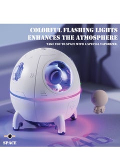 Generic 220ML USB Air Humidifier, Colorful Lights Aroma Diffuser for Kids Spaceship, White  - Image 3