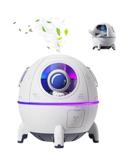 Generic 220ML USB Air Humidifier, Colorful Lights Aroma Diffuser for Kids Spaceship, White  - Image 1