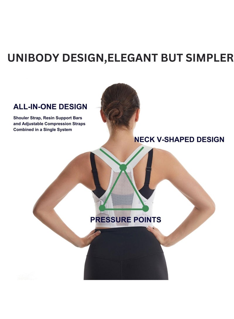 Adjustable Back Straightener for Improved Posture, Breathable Clavicle Support for Neck and Shoulder Relief - Image 3