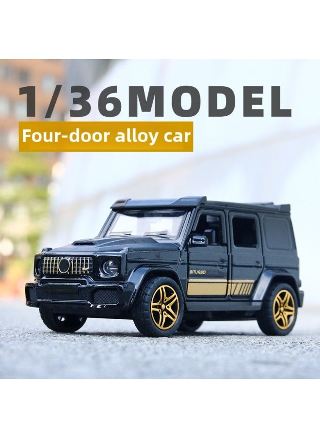 (Bag) Four-door Jeep Alloy Model Boy Off-road Convertible Car Children's Toy Decoration Gift-Color: Wei Orange  - Image 2