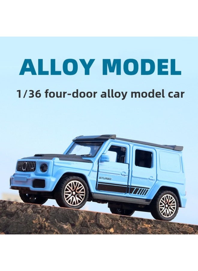 (Bag) Four-door Jeep Alloy Model Boy Off-road Convertible Car Children's Toy Decoration Gift-Color: Wei Orange  - Image 4