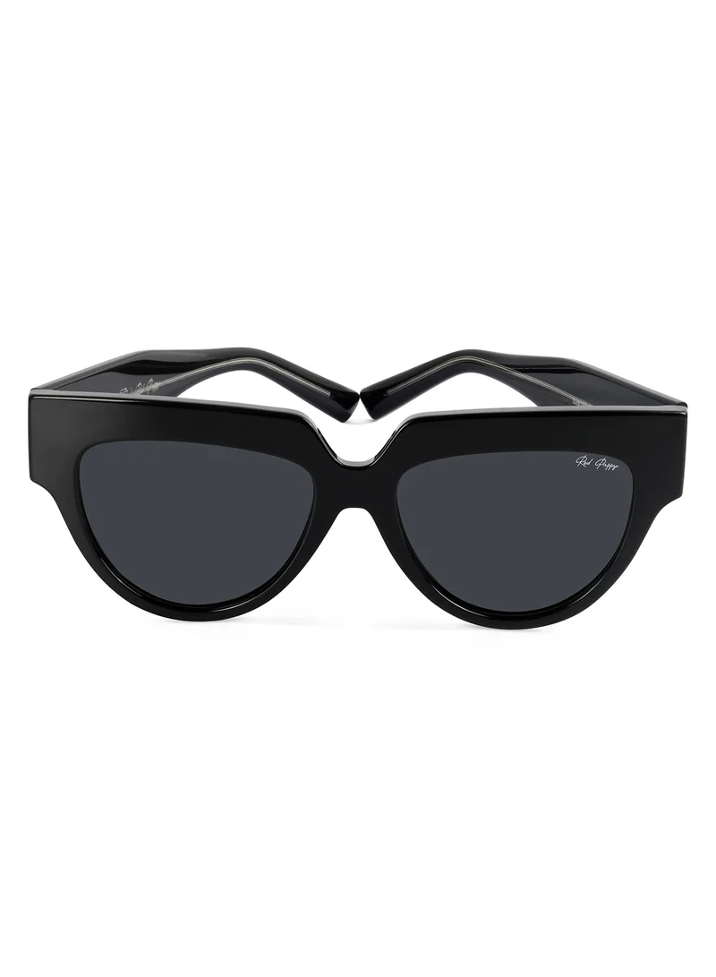 Woggles Black Polarized Round Sunglasses|100% UV Protected| Men & Women