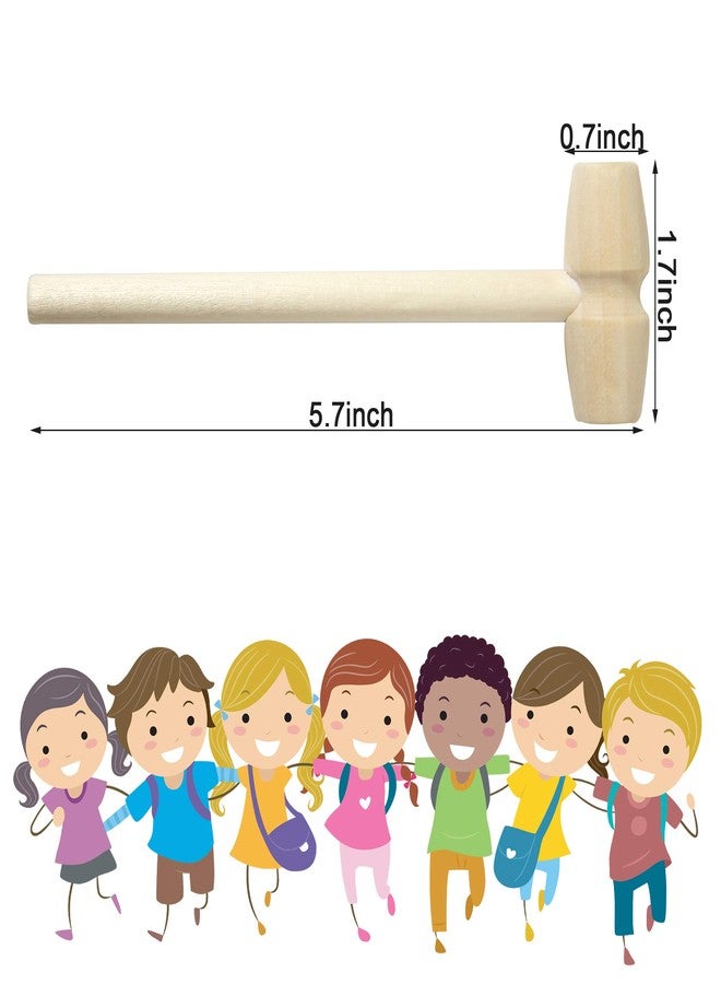 DOMG 50 Pieces Mini Wooden Hammers for Chocolate Breakable Heart Bulk - Image 2