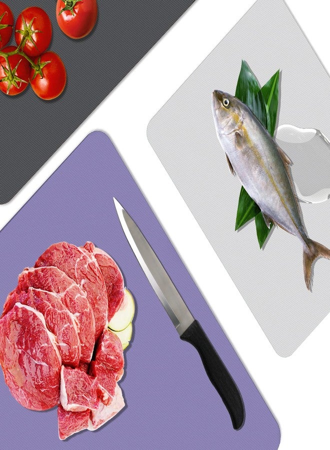 WK Plastic Flexible Cutting Boards for Kitchen, Flexible Cutting Board Mat Set of 10, Non Slip Cutting Mats with Hole, BPA Free, Dishwasher Safe, Multi Size - Image 4