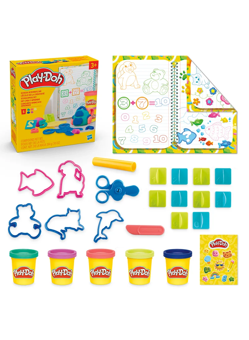 Play-Doh School Activities Set, Preschool Toys for Kids 3 Years and Up, Back to School Classroom Gifts