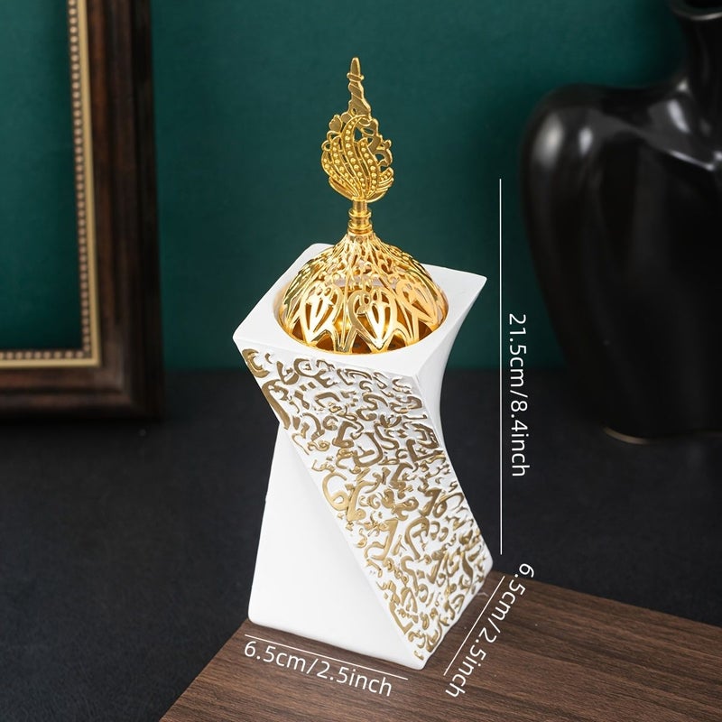بخور burner ب accuracy, Rama ل holder ذهبي بص respectfully from دقيق، أريج هو ما, الراما وحامل زخرف بالذهبي. - Image 3