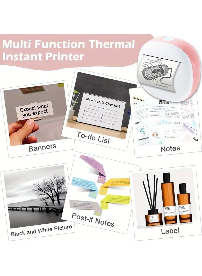 HD Mini Portable Bluetooth Thermal Printer, Wireless Sticker and Photo Printer for Learning and Office Use - Image 5