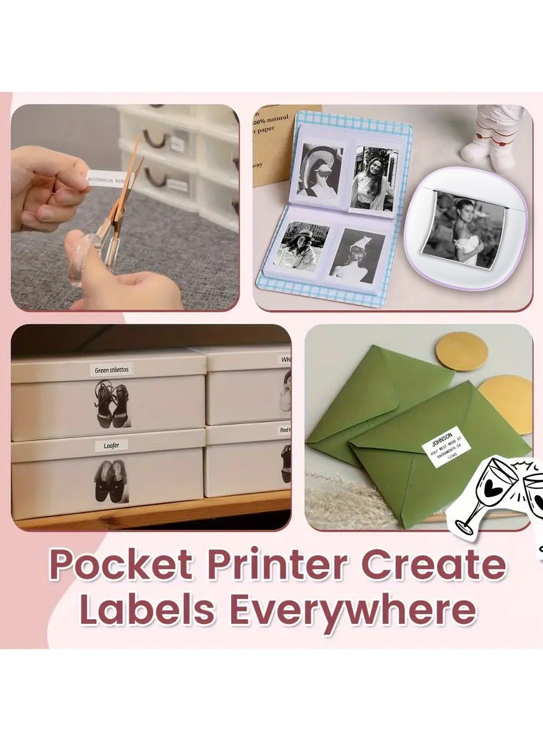 HD Mini Portable Bluetooth Thermal Printer, Wireless Sticker and Photo Printer for Learning and Office Use - Image 3