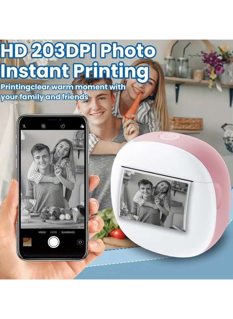 HD Mini Portable Bluetooth Thermal Printer, Wireless Sticker and Photo Printer for Learning and Office Use - Image 2