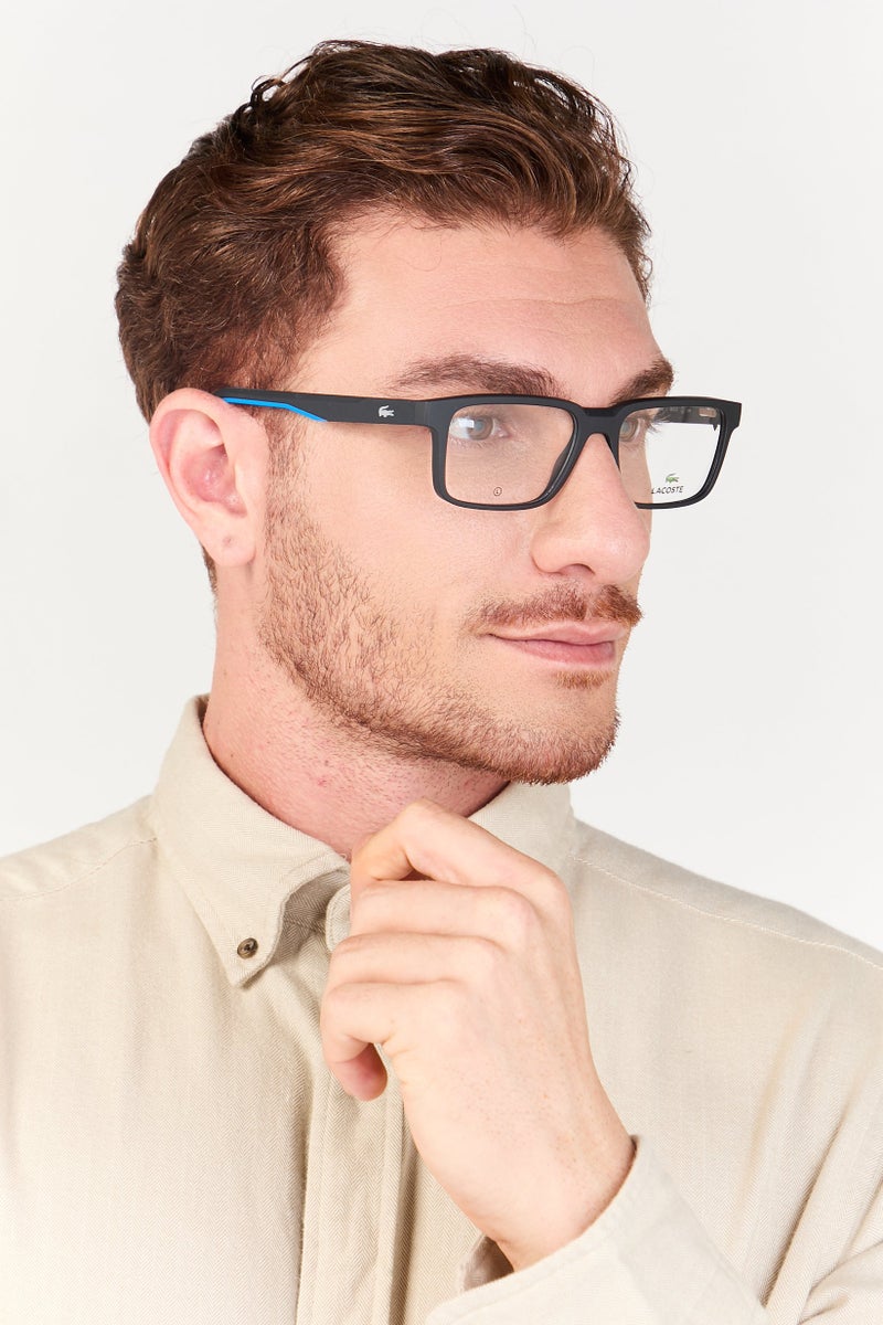 LACOSTE Men L2922 Rectangle Eyeglasses, Black - Image 2