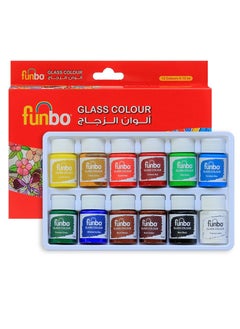 12-Piece Glass Colour Set 15ml Content